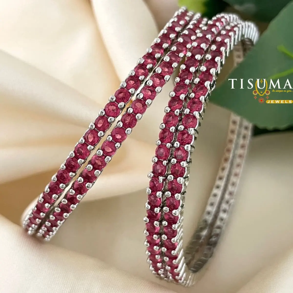 Ruby Dual-Row AD Bangles